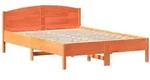 vidaXL Massivholzbett ohne Matratze Wachsbraun 120x200 cm Kiefernholz
