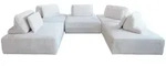 KAWOLA Modulsofa WIOLO SOFT 5 Module 5 R&uuml;ckenkissen Cord hellgrau