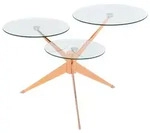 Kayoom Beistelltisch Triplet 110 Ros&eacute; , ca. 75cm (L/T) x 75cm (B) x 46cm (H)
