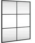 vidaXL Wandspiegel Schwarz 50x60 cm Rechteckig Eisen