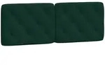 vidaXL Kopfteil-Kissen Dunkelgr&uuml;n 140 cm Samt