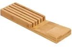 Relaxdays Messerorganizer Bambus, Messeraufbewahrung f&uuml;r 5 Messer, Messereinsatz