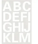 HERMA Buchstabenetikett 4169 A-Z 25mm Folie wei&szlig; 28 St./Pack.