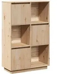 vidaXL Highboard 74x35x117 cm Massivholz Kiefer