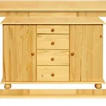 SIT M&ouml;bel Kommode | 4 Schubladen | 2 T&uuml;ren | Kiefer-Holz massiv | B 119 x T...