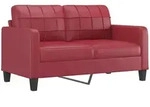 vidaXL 2-Sitzer-Sofa Weinrot 140 cm Kunstleder