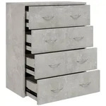 vidaXL Kommode mit 4 Schubladen 60x30,5x71 cm Betongrau