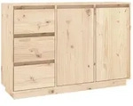 vidaXL Sideboard 111x34x75 cm Massivholz Kiefer