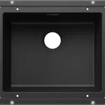 BLANCO GmbH + Co KG BLANCO SUBLINE 500-U Einbausp&uuml;le SILGRANIT schwarz ab 60 cm