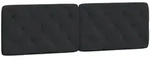 vidaXL Kopfteil-Kissen Schwarz 160 cm Samt