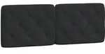 vidaXL Kopfteil-Kissen Schwarz 120 cm Samt