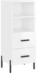 vidaXL Sideboard Hochglanz-Wei&szlig; 34,5x34x90 cm Holzwerkstoff