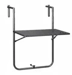Relaxdays Balkonh&auml;ngetisch klappbar, 3-fach h&ouml;henverstellbar, Rattan-Optik,