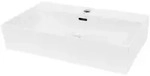 LuxeBath ECD Germany Aufsatzwaschbecken Keramik Wei&szlig; 605 &times; 365 &times; 130 mm, eckig &ndash;