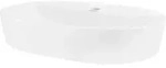 LuxeBath ML-Design Aufsatzwaschbecken Keramik Wei&szlig; gl&auml;nzend 60 &times; 40 &times; 12 cm, oval