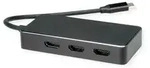 VALUE Multi-Display Adapter USB Typ C - 3x HDMI, Multi-Stream 4K