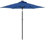 vidaXL Sonnenschirm mit Stahlmast Azurblau 225x225x212 cm