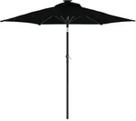 vidaXL Sonnenschirm mit Stahlmast Schwarz 225x225x212 cm