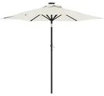 vidaXL Sonnenschirm mit Stahlmast Wei&szlig; 225x225x212 cm