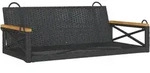 vidaXL H&auml;ngebank Schwarz 109x62x40 cm Poly Rattan