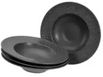 CreaTable Schiefer Schwarz Pastateller 4-tlg Steinzeug