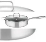 GSW Schmorpfanne mit Glasdeckel und Gegengriff 28 x 7 cm Inoxxa Black Gastro