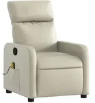 vidaXL Massagesessel Creme Kunstleder