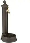Relaxdays Standbrunnen antik, mit Wasserhahn & Becken, HxBxT: 65 x 25 x 30 cm,