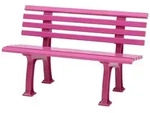 PROREGAL Gartenbank Antigua | 2-Sitzer | Flieder | HxBxT 74x120x54cm 