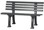 PROREGAL Gartenbank Antigua | 2-Sitzer | Graphitgrau | HxBxT 74x120x54cm 