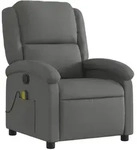vidaXL Massagesessel Dunkelgrau Stoff