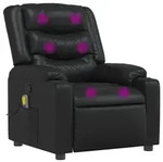 vidaXL Massagesessel Schwarz Kunstleder