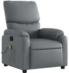 vidaXL Massagesessel Grau Kunstleder