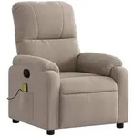 vidaXL Massagesessel Taupe Mikrofasergewebe