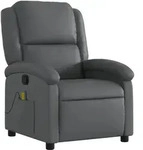 vidaXL Massagesessel Grau Kunstleder