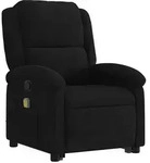 vidaXL Massagesessel mit Aufstehhilfe Schwarz Samt
