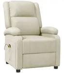 vidaXL Massagesessel Creme Kunstleder