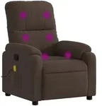 vidaXL Massagesessel Braun Mikrofasergewebe