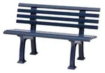 PROREGAL Gartenbank Antigua | 2-Sitzer | Blau | HxBxT 74x120x54cm | UV-best&auml;ndiger