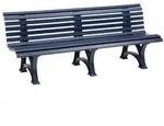PROREGAL Gartenbank Jamaika | 4-Sitzer | Blau | HxBxT 80x200x64cm |...