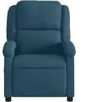 vidaXL Massagesessel Blau Samt