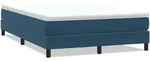 vidaXL Boxspringbett ohne Matratze Dunkelblau 140x210 cm Samt