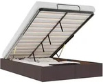 vidaXL Ottoman-Bett ohne Matratze Dunkelbraun 120x190 cm Stoff