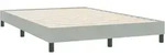 vidaXL Bettgestell ohne Matratze Hellgrau 140x220 cm Samt