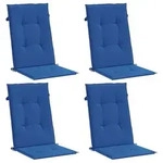 vidaXL Gartenstuhlauflagen f&uuml;r Hochlehner 4 Stk. K&ouml;nigsblau 120x50x3cm