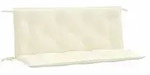 vidaXL Gartenbank-Auflagen 2 Stk. Cremewei&szlig; 120x50x7 cm Oxford-Gewebe