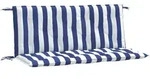 vidaXL Gartenbank-Auflagen 2 Stk. Blau&Wei&szlig; Gestreift 120x50x7cm Stoff