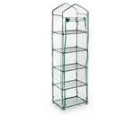 Relaxdays Gew&auml;chshaus Balkon, HBT: 193 x 58 x 36 cm, 5 Etagen, Eisen & PVC-Folie,