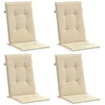 vidaXL Gartenstuhlauflagen f&uuml;r Hochlehner 4Stk. Beige 120x50x3cm Stoff
