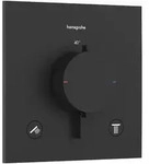 hansgrohe Ecostat Comfort E Thermostat Unterputz f&uuml;r 2 Verbraucher, Mattschwarz
